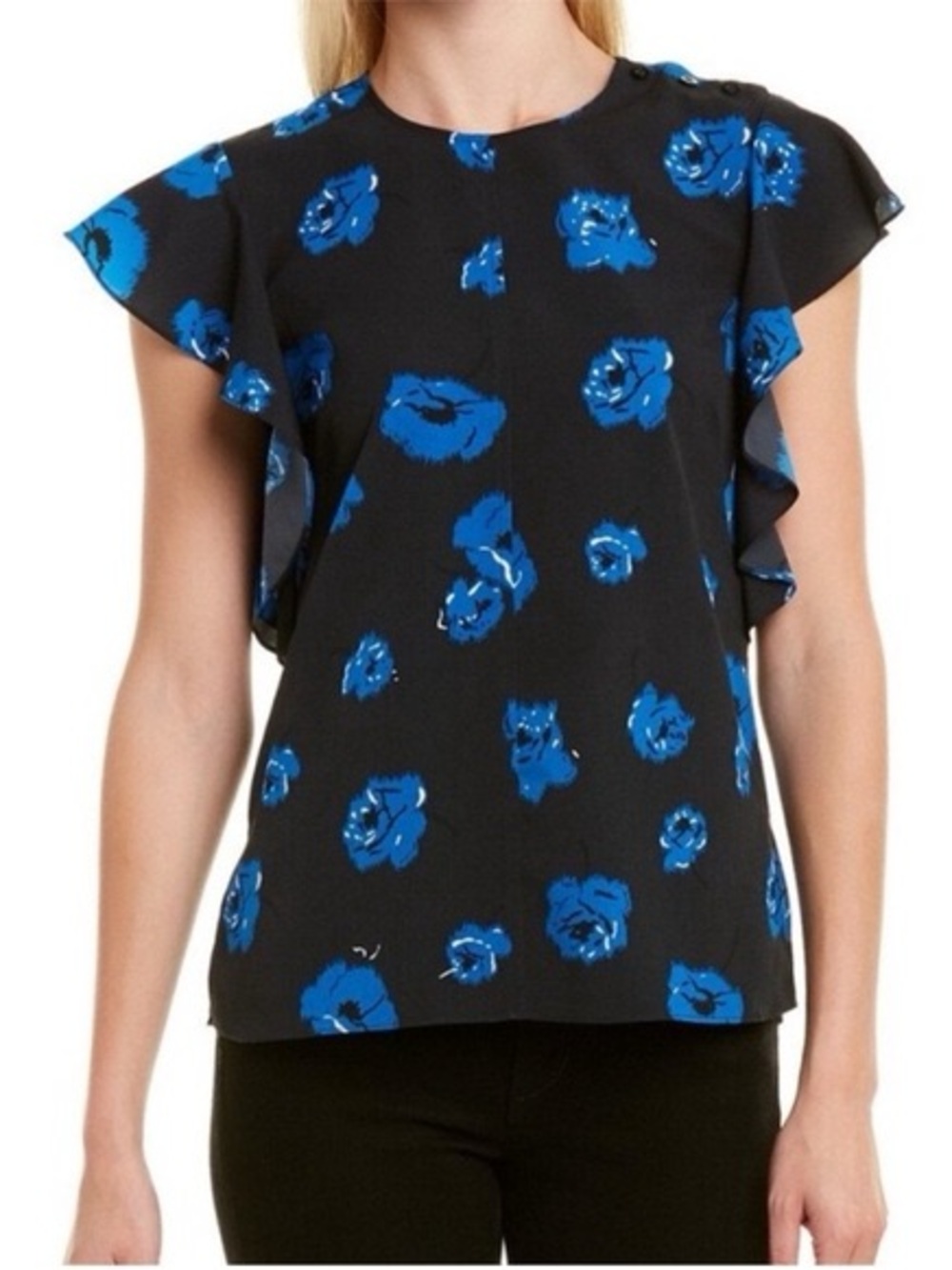 10 Crosby Derek Lam Ruffle Floral Blouse